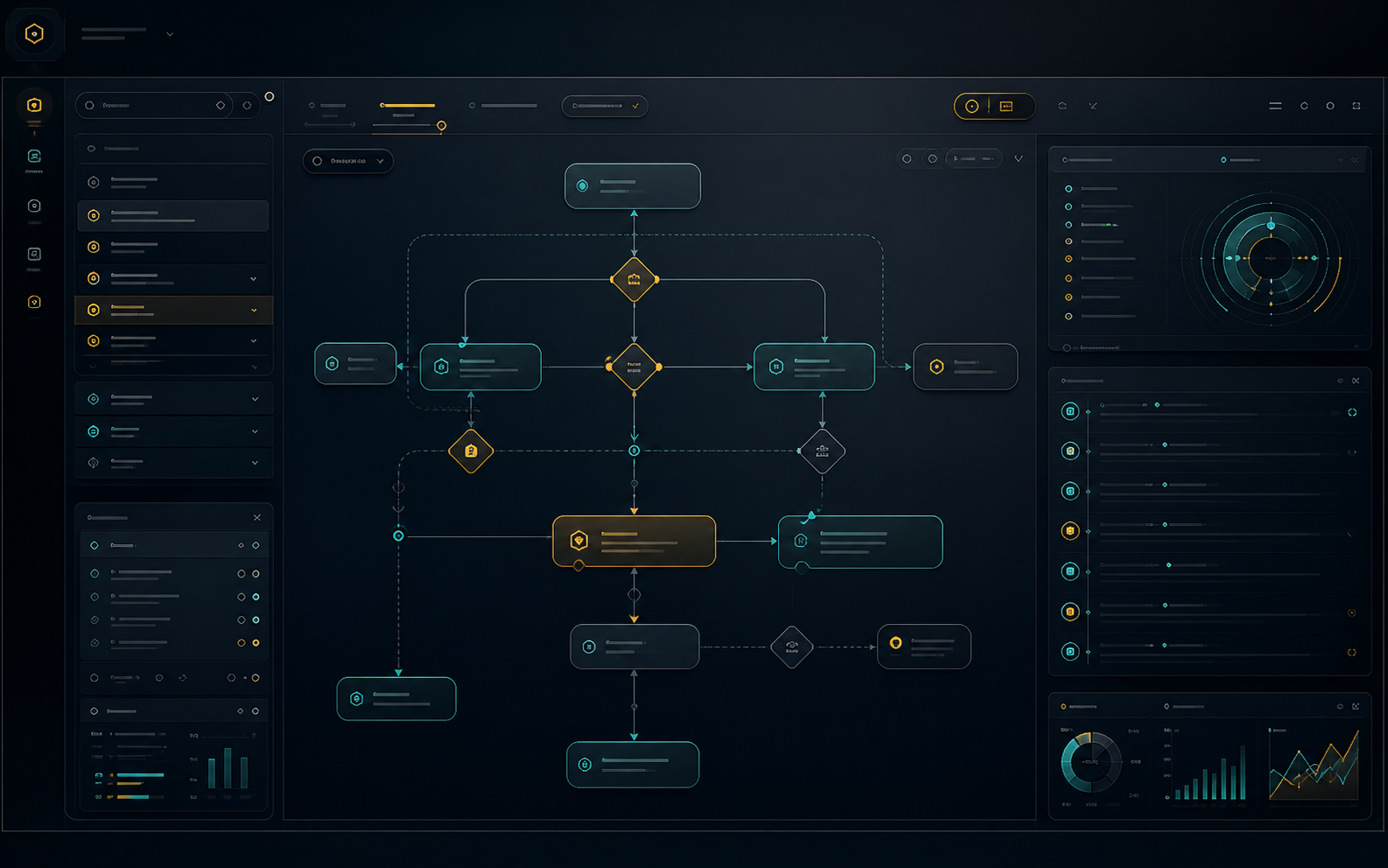 NexSec Automata interface concept showing a governed AI workflow with human approval gates